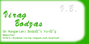 virag bodzas business card